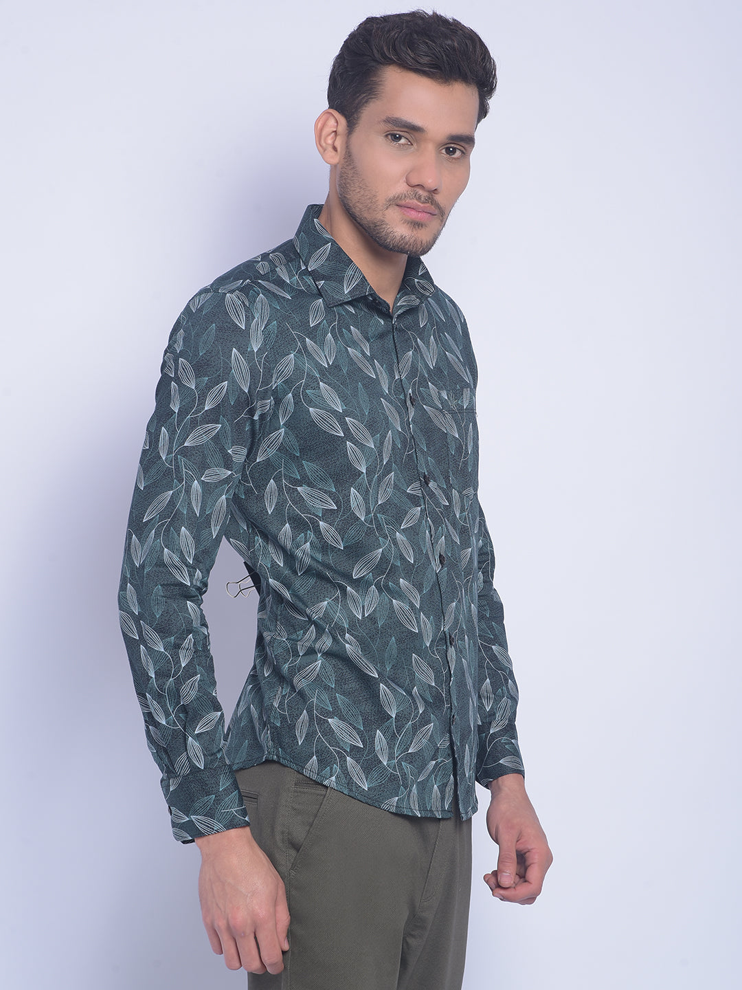 Blue Printed Shirt-Men Shirts-Crimsoune Club