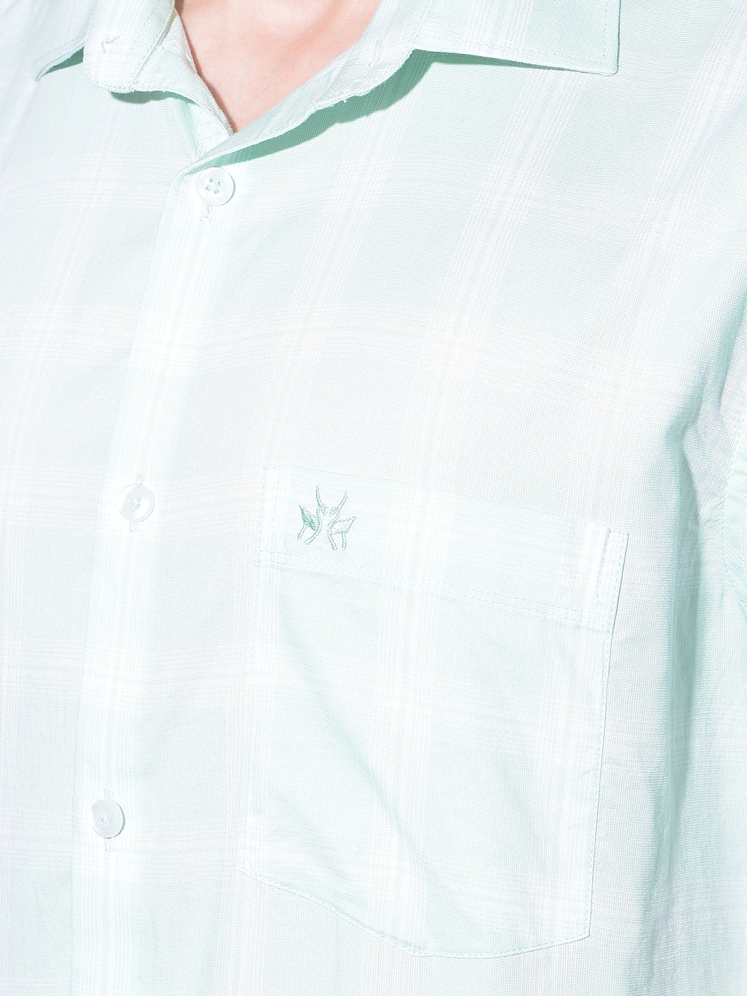 Green Tartan Check 100% Cotton Shirt-Men Shirts-Crimsoune Club