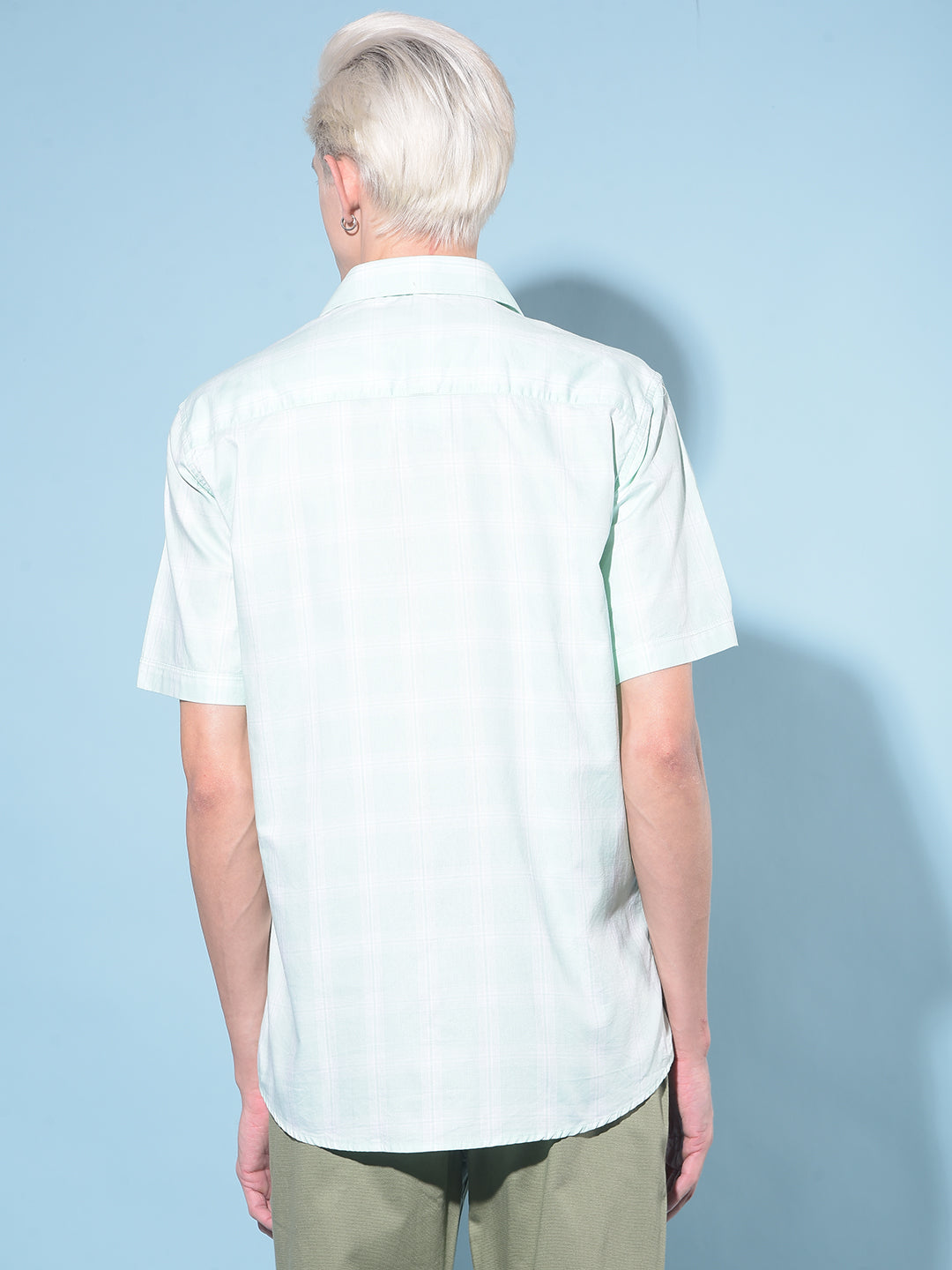 Green Tartan Check 100% Cotton Shirt-Men Shirts-Crimsoune Club