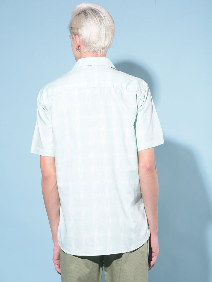 Green Tartan Check 100% Cotton Shirt-Men Shirts-Crimsoune Club