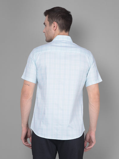 Light Green Checks Shirt-Men Shirts-Crimsoune Club