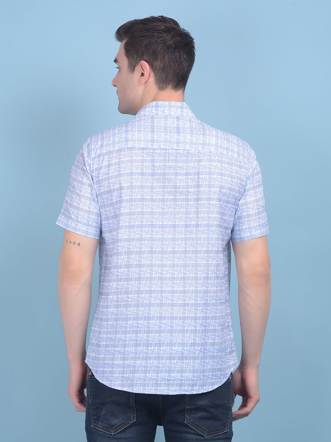 Purple Tartan Check 100% Cotton Shirt-Men Shirts-Crimsoune Club