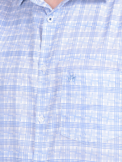 Purple Tartan Check 100% Cotton Shirt-Men Shirts-Crimsoune Club