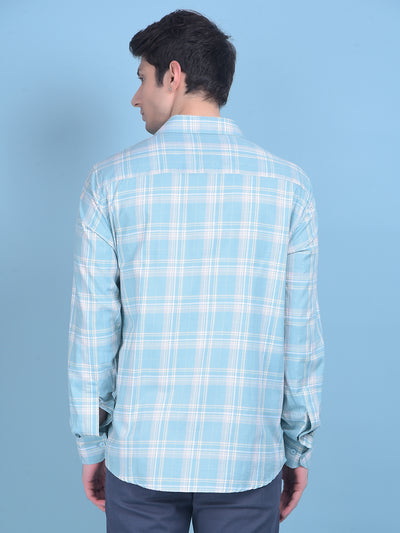 Green Tartan Check 100% Cotton Shirt-Men Shirts-Crimsoune Club