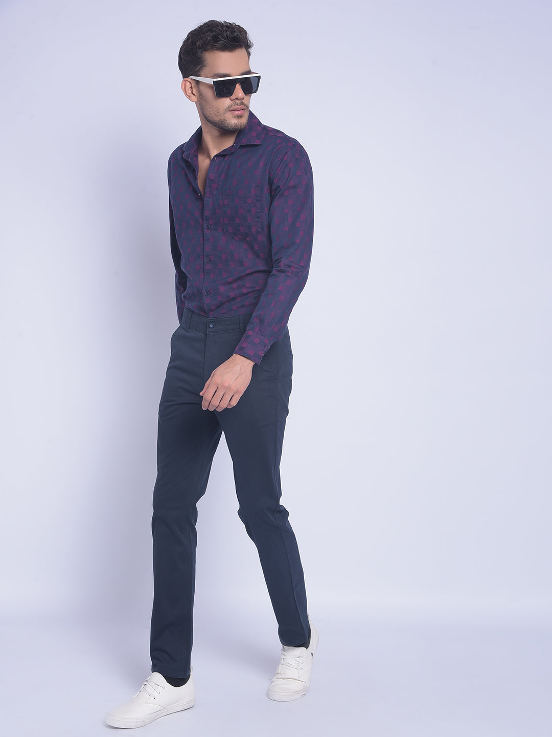 Maroon Printed Shirt-Men Shirts-Crimsoune Club