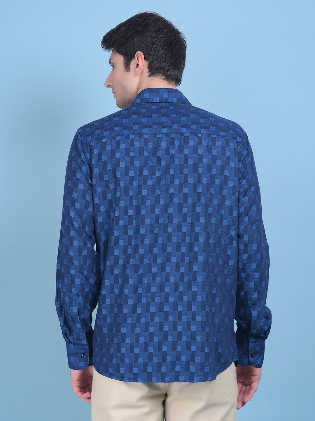 Navy Blue Shirt-Men Shirts-Crimsoune Club