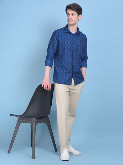 Navy Blue Shirt-Men Shirts-Crimsoune Club