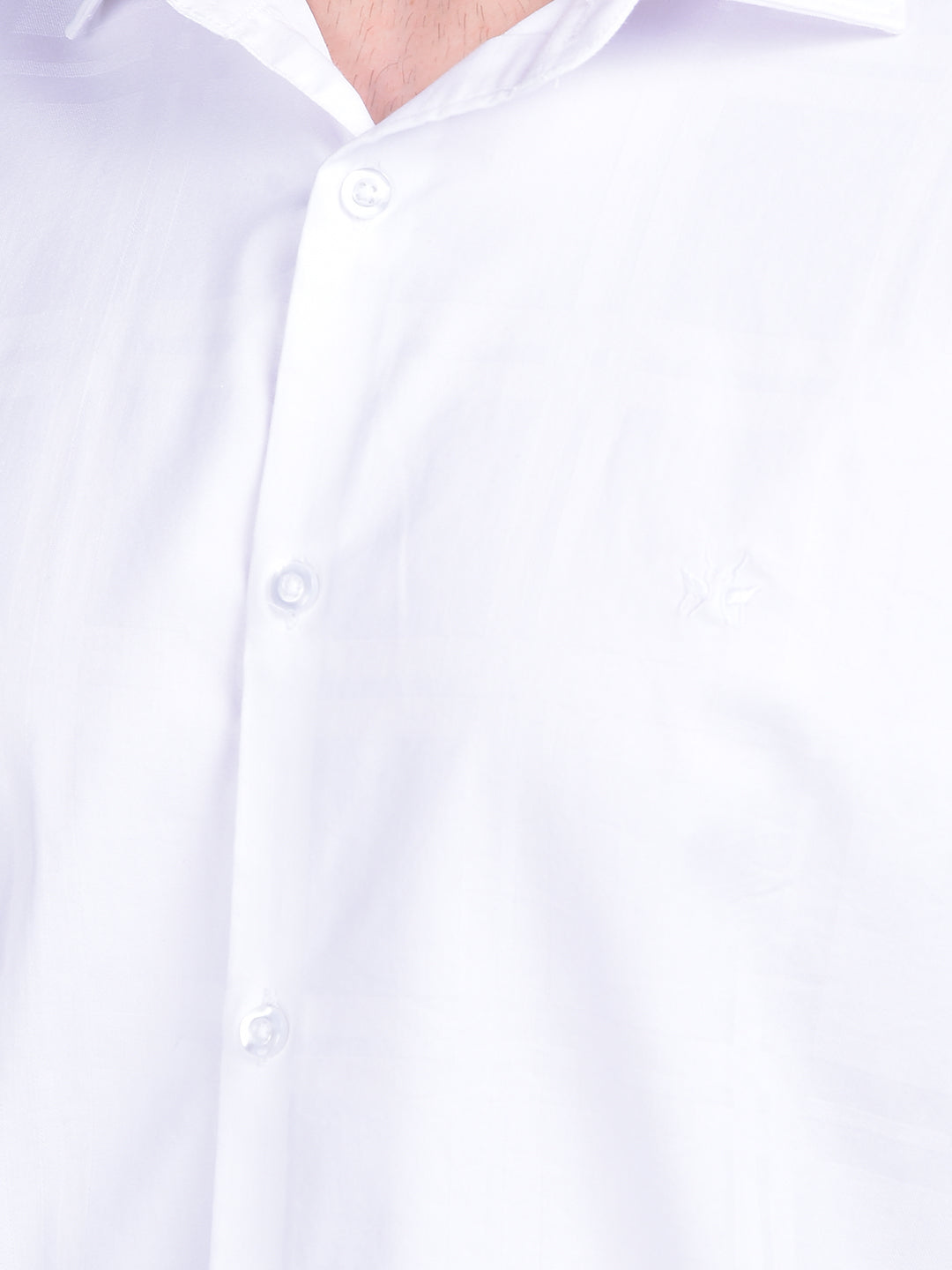 White Plain Check 100% Cotton Shirt-Men Shirts-Crimsoune Club