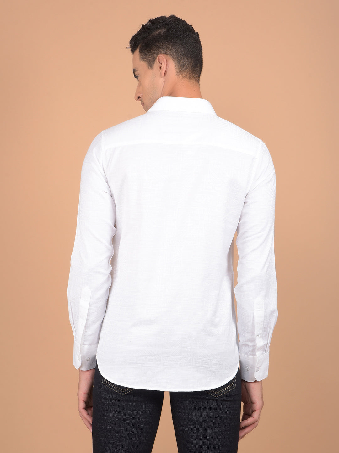 White Printed Shirt-Men Shirts-Crimsoune Club