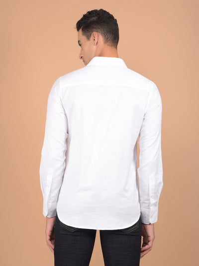 White Printed Shirt-Men Shirts-Crimsoune Club