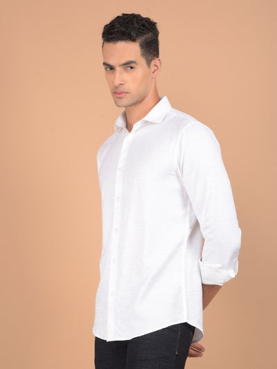 White Printed Shirt-Men Shirts-Crimsoune Club