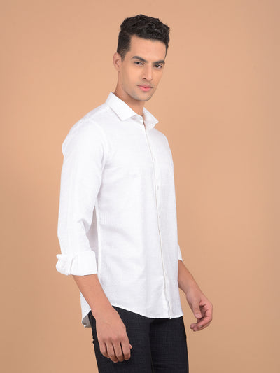 White Printed Shirt-Men Shirts-Crimsoune Club