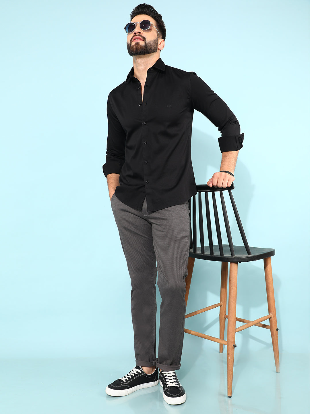 Black Shirt-Men Shirts-Crimsoune Club