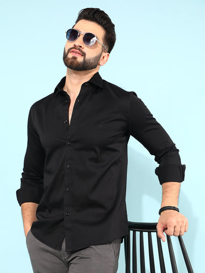 Black Shirt-Men Shirts-Crimsoune Club
