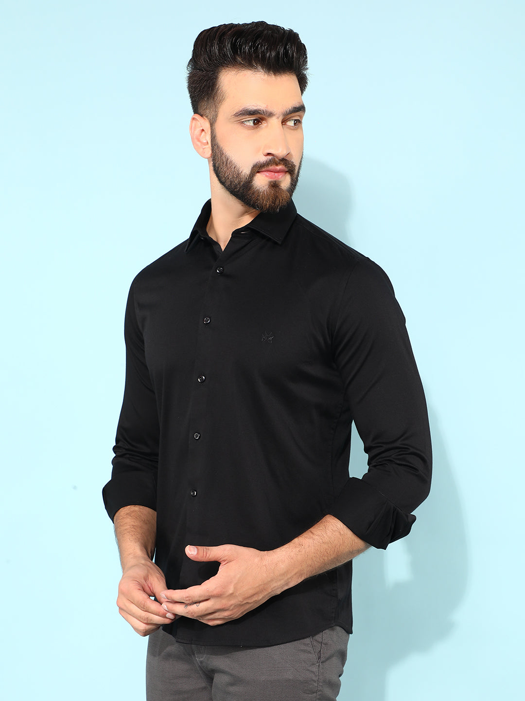Black Shirt-Men Shirts-Crimsoune Club