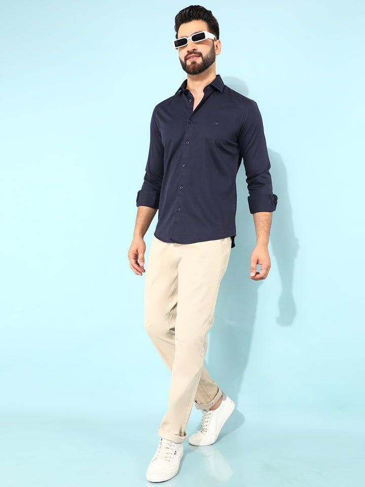 Blue Shirt-Men Shirts-Crimsoune Club