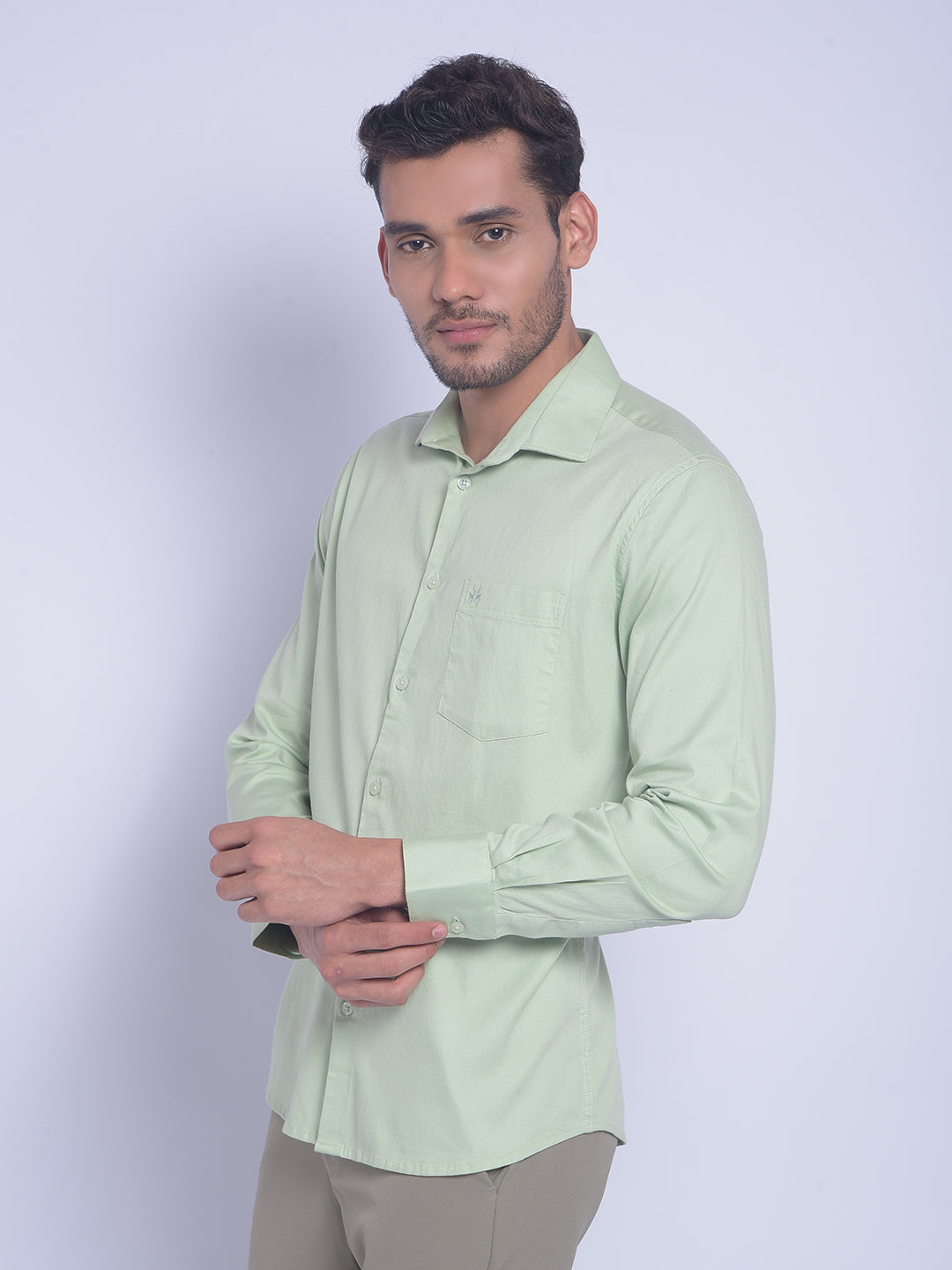 Green Shirt-Men Shirts-Crimsoune Club