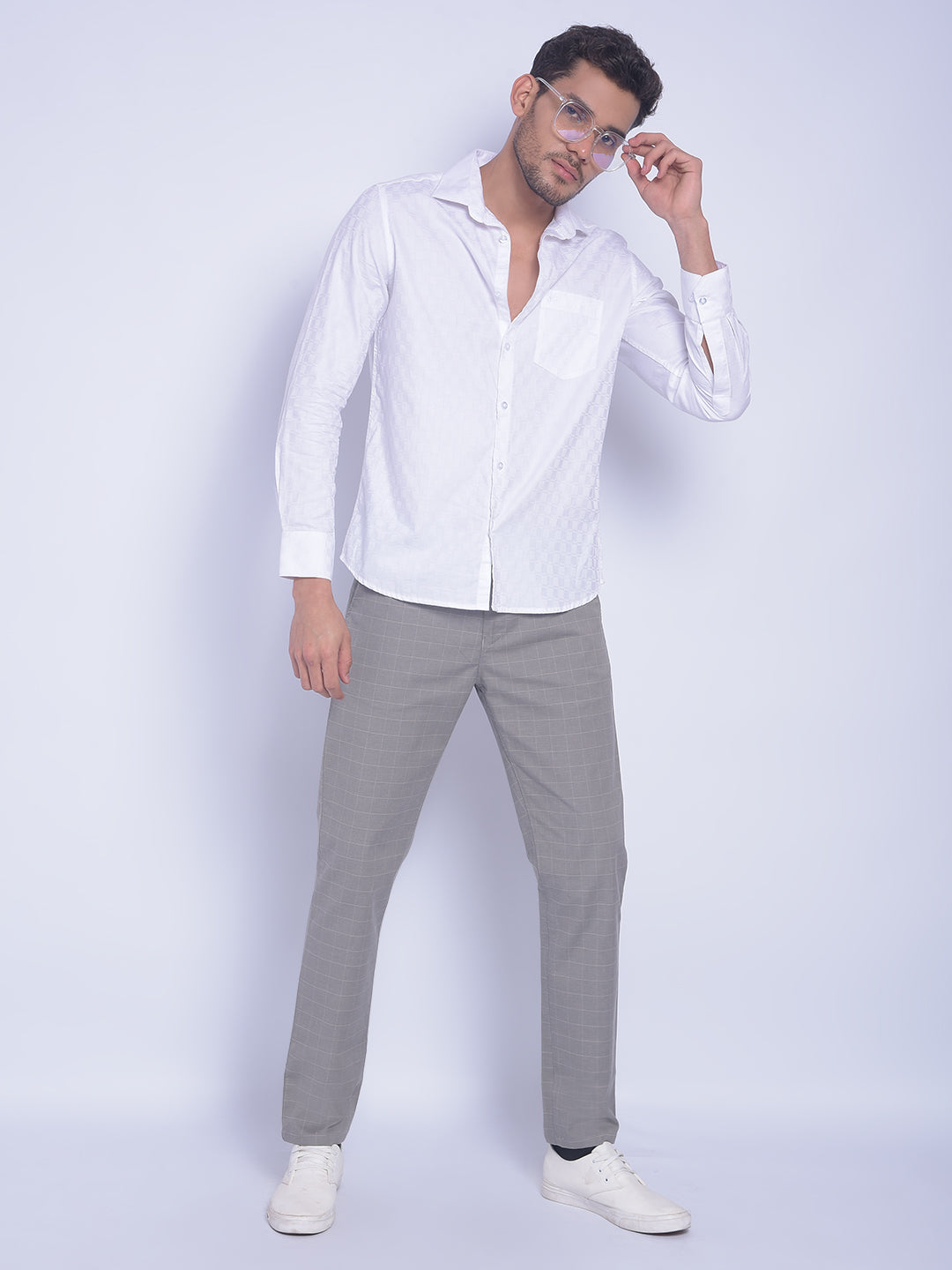 White Printed Shirt-Men Shirts-Crimsoune Club