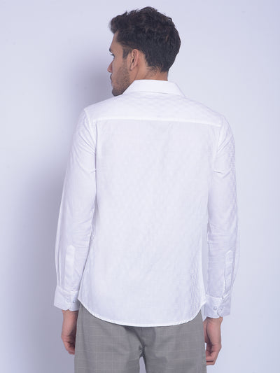 White Printed Shirt-Men Shirts-Crimsoune Club