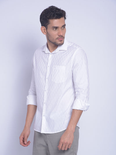 White Printed Shirt-Men Shirts-Crimsoune Club