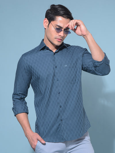 Green Printed 100% Cotton Shirt-Men Shirts-Crimsoune Club