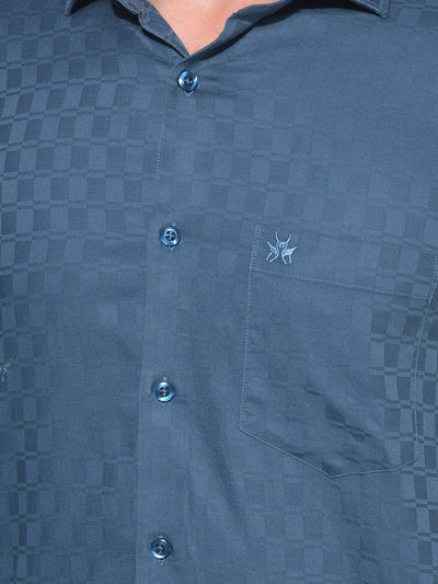 Green Printed 100% Cotton Shirt-Men Shirts-Crimsoune Club