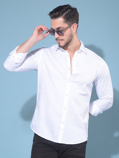 White Tartan Check Shirt-Men Shirts-Crimsoune Club