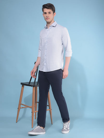 Grey Printed Cotton Shirt-Men Shirts-Crimsoune Club