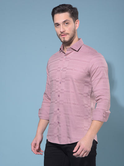 Pink Tartan Check Shirt-Men Shirts-Crimsoune Club