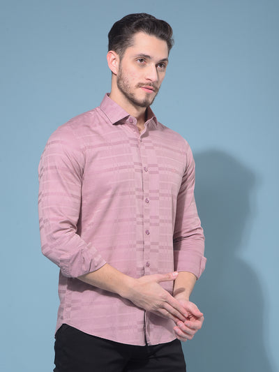 Pink Tartan Check Shirt-Men Shirts-Crimsoune Club