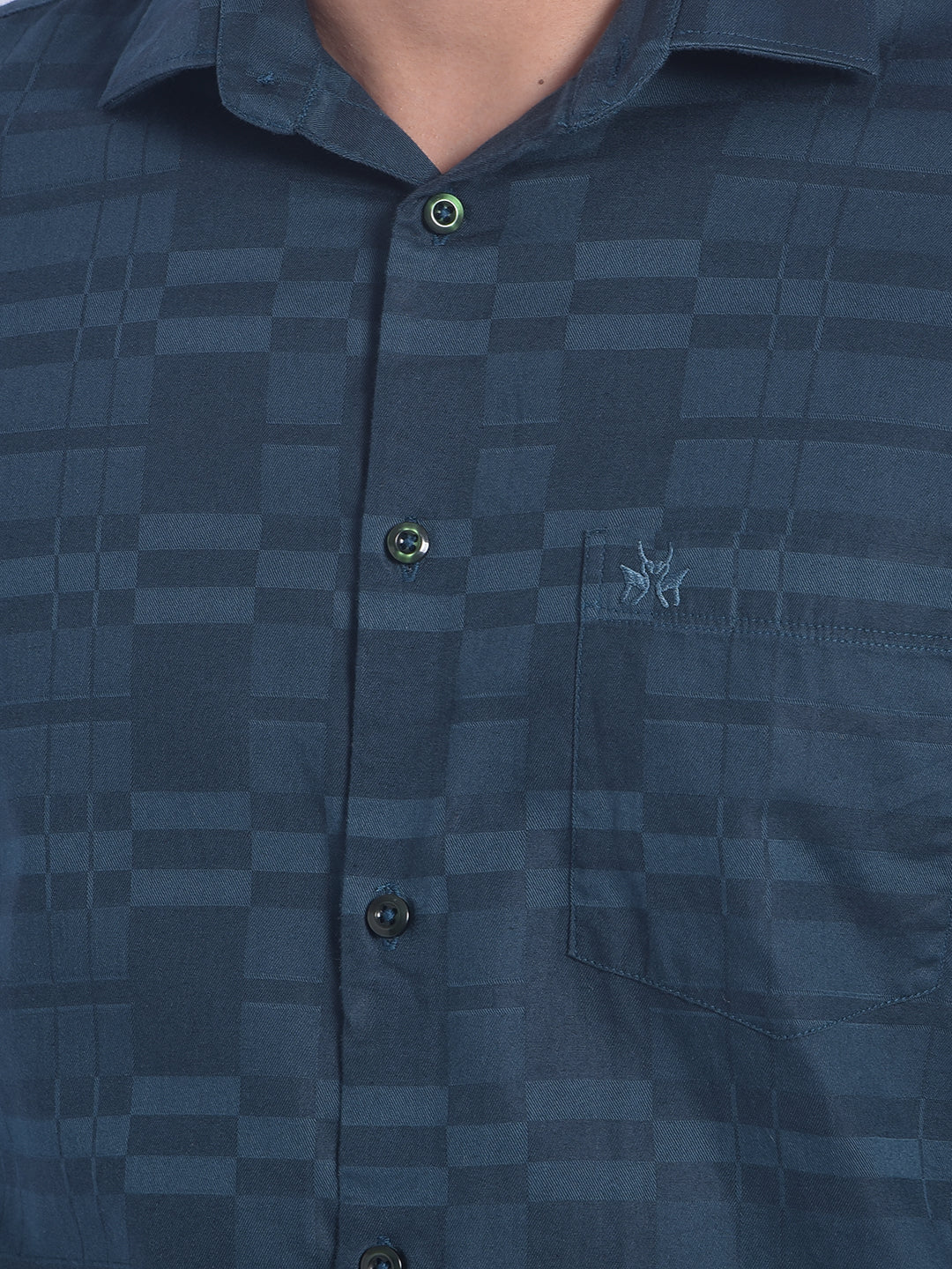 Green Printed Shirt-Men Shirts-Crimsoune Club