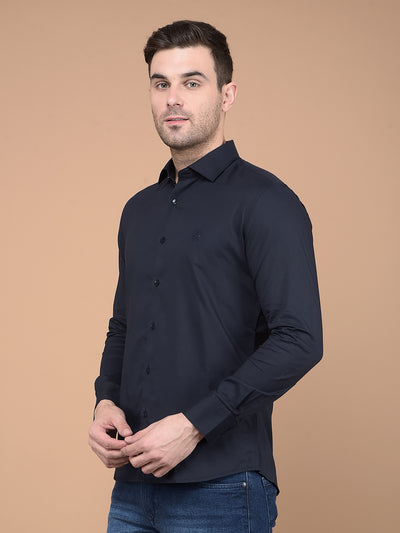 Navy Blue Shirt-Men Shirts-Crimsoune Club