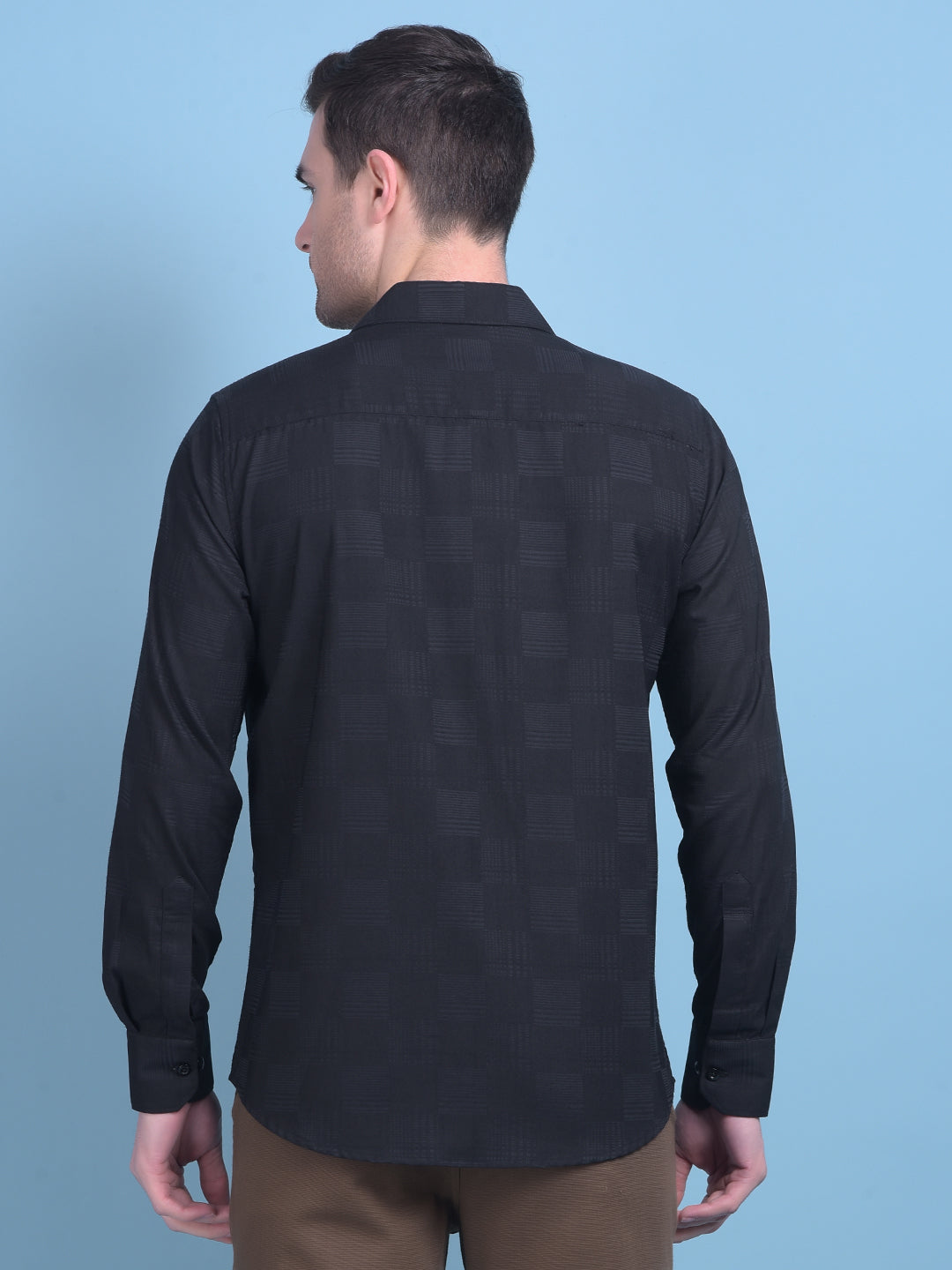 Black Printed Shirt-Men Shirts-Crimsoune Club