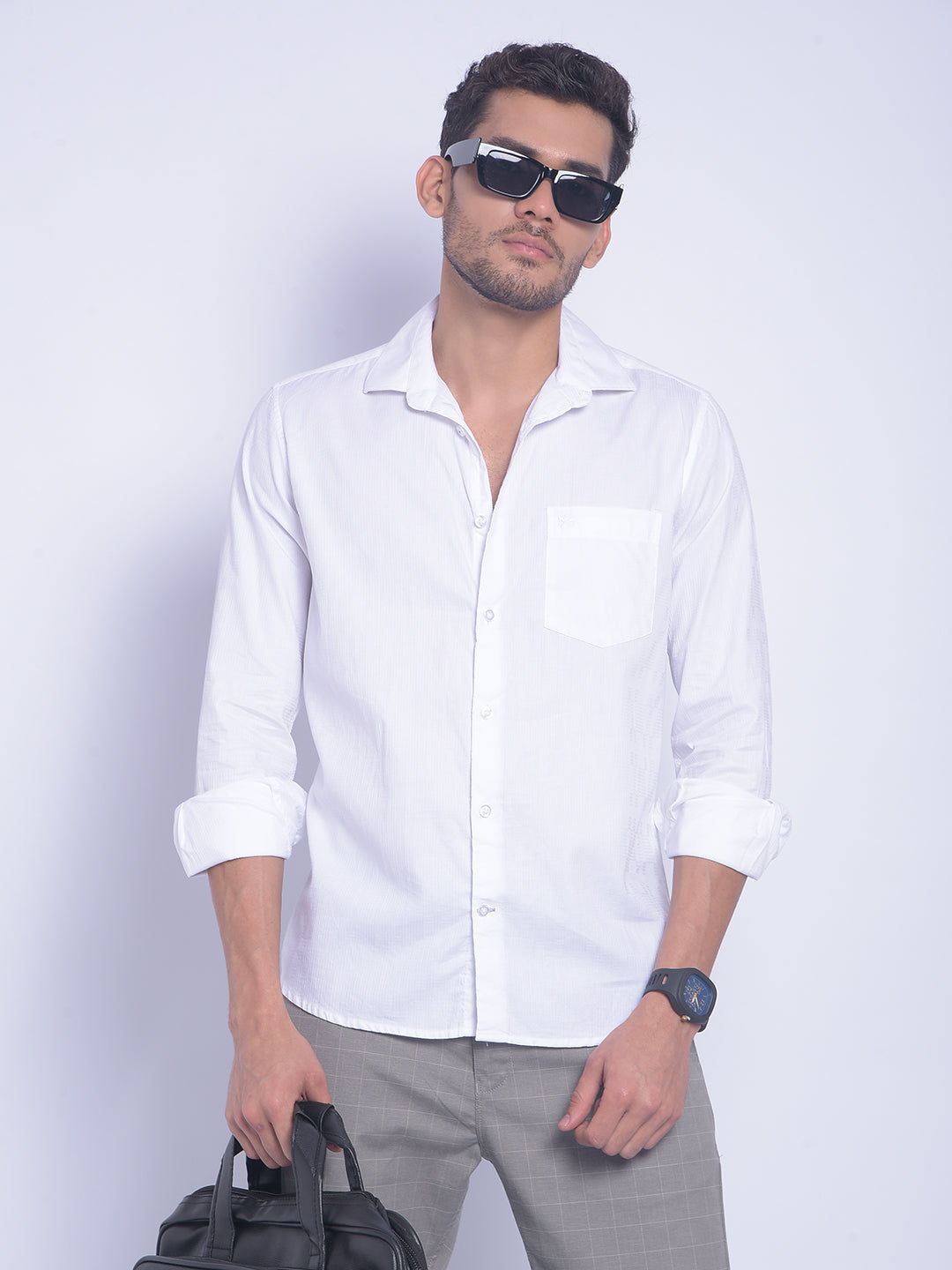 White Printed Shirt-Men Shirts-Crimsoune Club