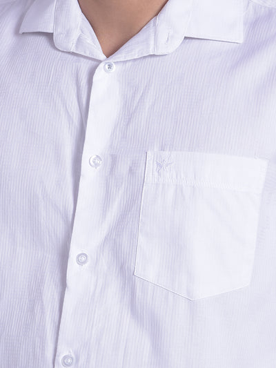 White Printed Shirt-Men Shirts-Crimsoune Club