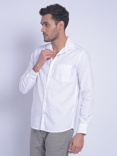 White Printed Shirt-Men Shirts-Crimsoune Club