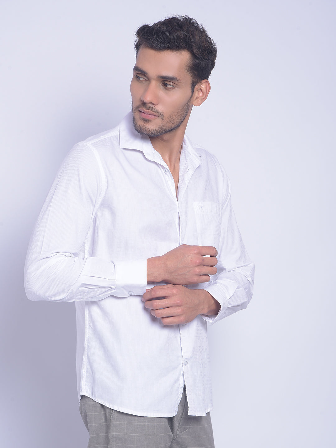 White Printed Shirt-Men Shirts-Crimsoune Club