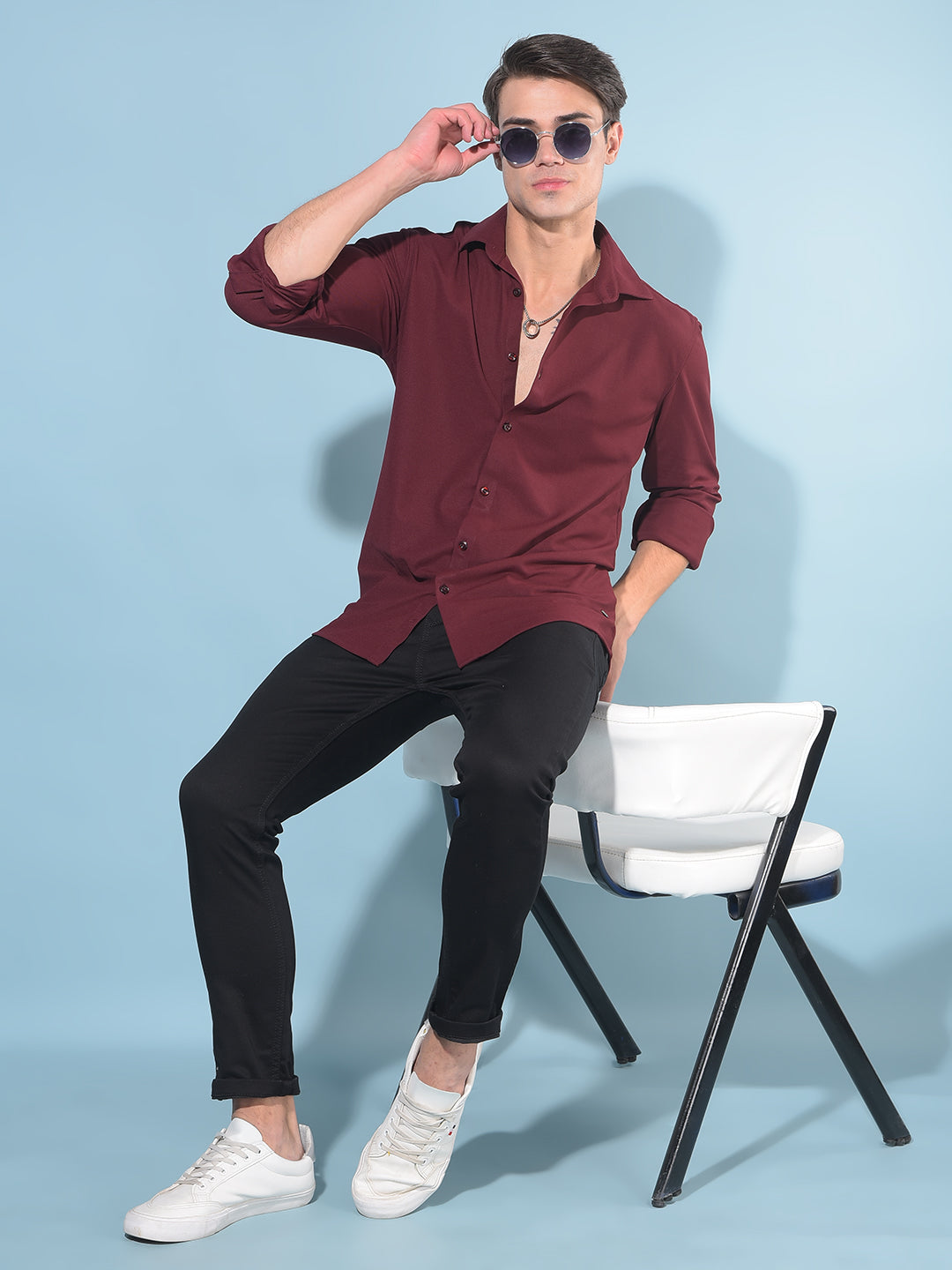 burgundy dress shirt with navy pants Find the Right Pants for Your Burgundy Shirt