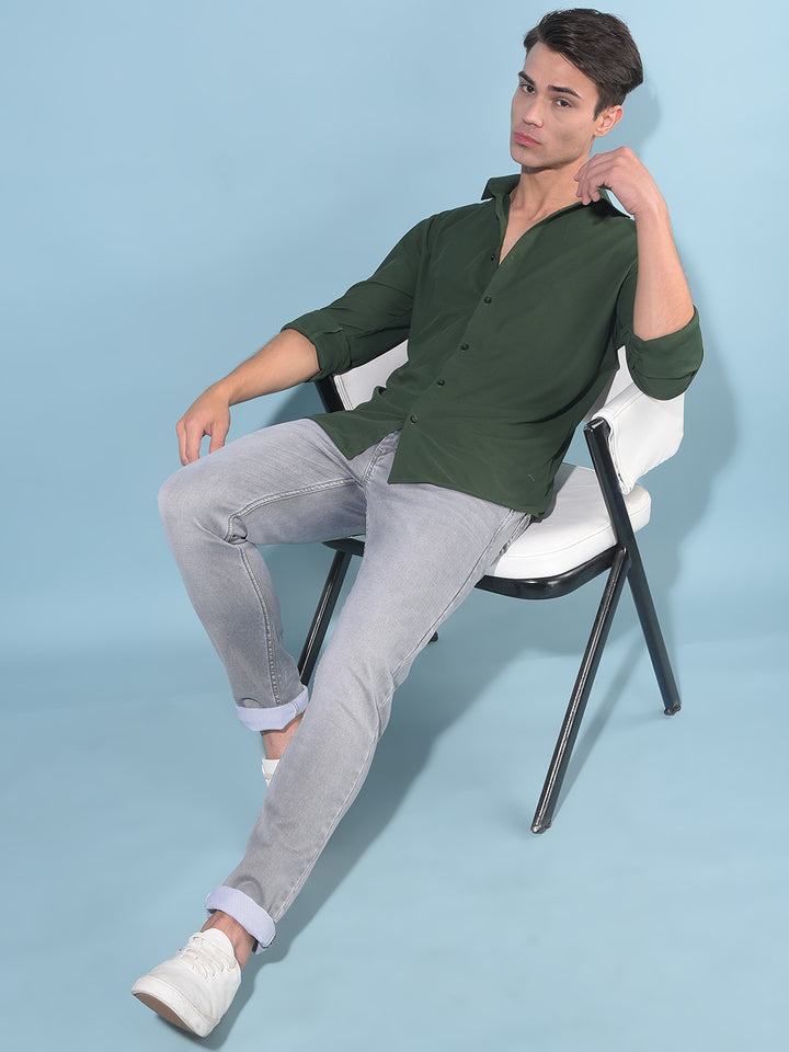 Green Shirt-Men Shirts-Crimsoune Club
