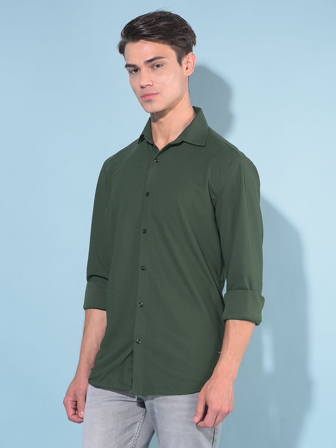 Green Shirt-Men Shirts-Crimsoune Club