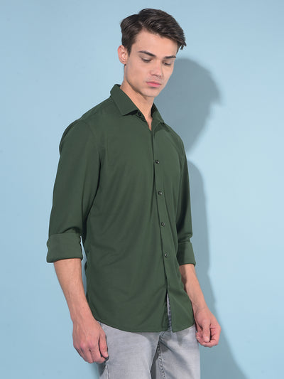 Green Shirt-Men Shirts-Crimsoune Club