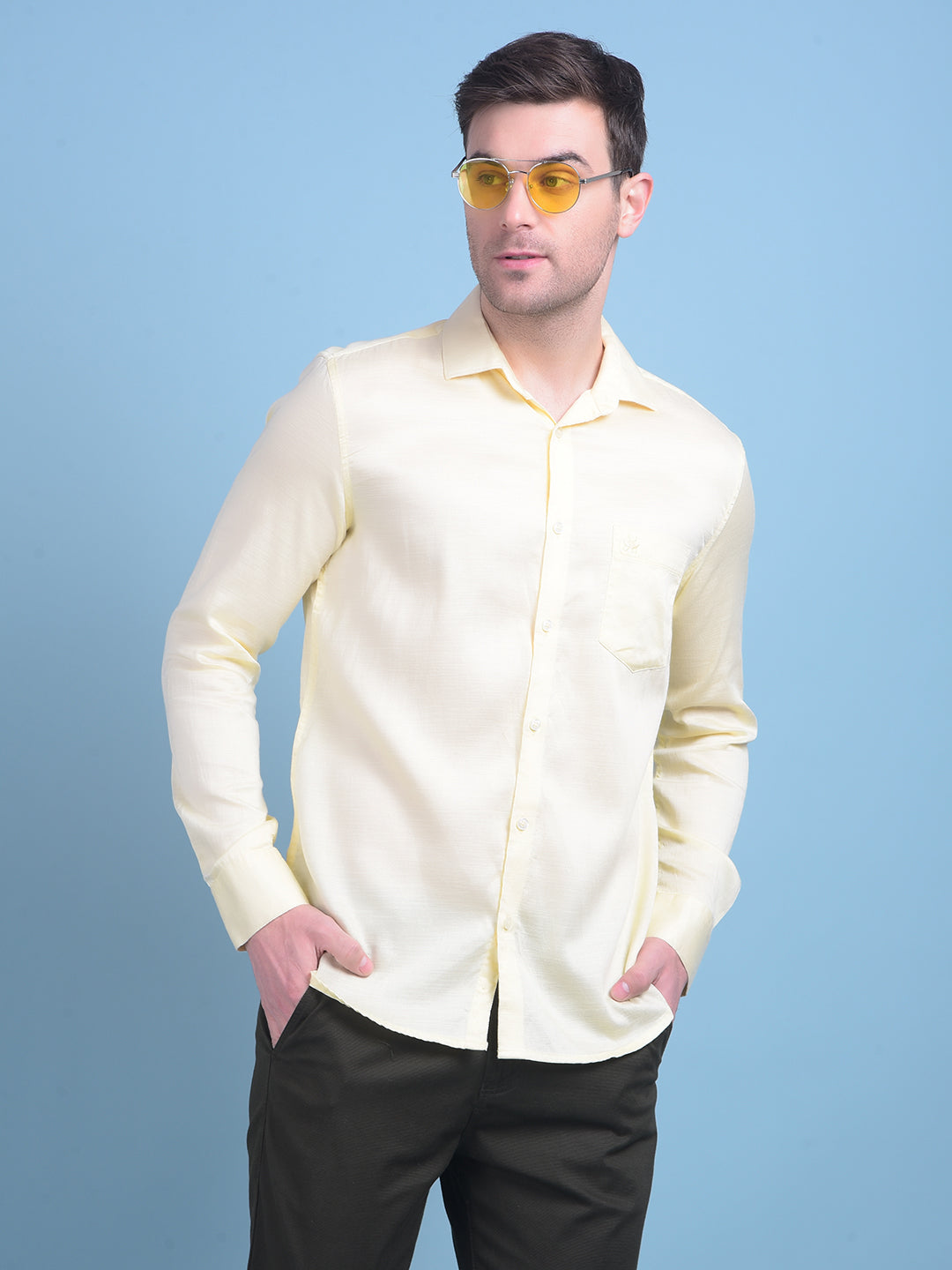 Yellow Shirt-Men Shirts-Crimsoune Club