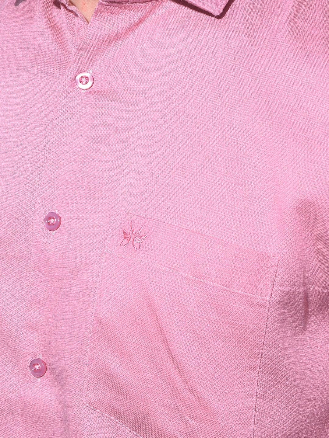 Pink Cotton Shirt-Men Shirts-Crimsoune Club