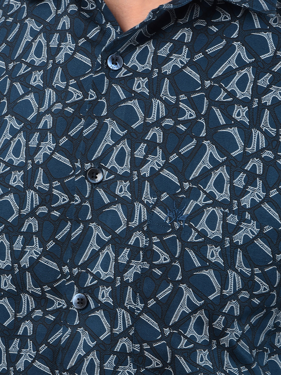Olive Printed Shirt-Men Shirts-Crimsoune Club