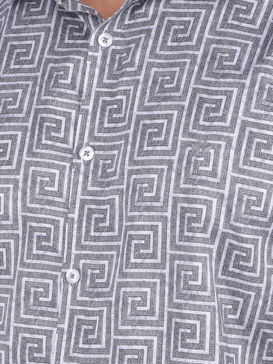 Black Printed 100% Cotton Shirt-Men Shirts-Crimsoune Club
