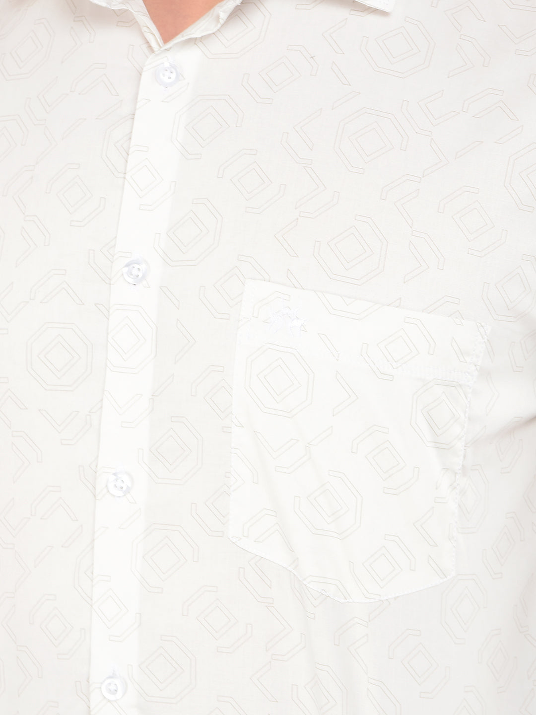 White Printed Shirt-Men Shirts-Crimsoune Club