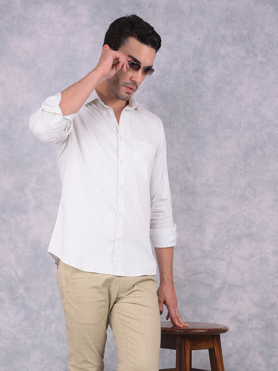 Green Printed Shirt-Men Shirts-Crimsoune Club