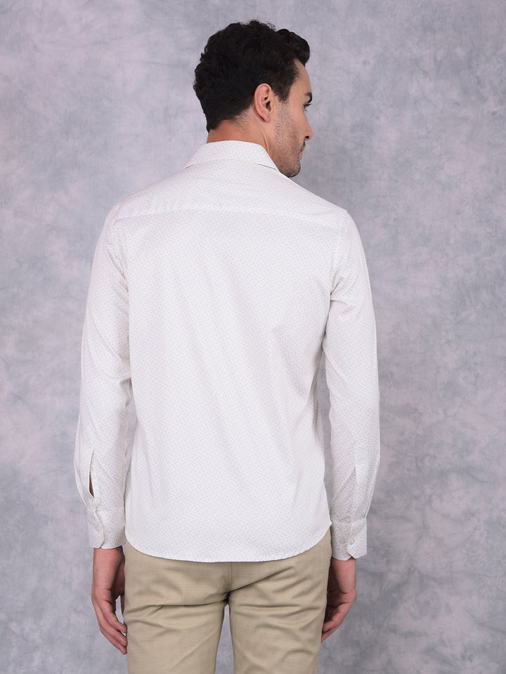 Green Printed Shirt-Men Shirts-Crimsoune Club