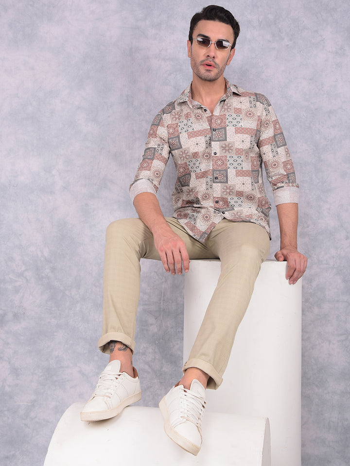 Multi-Color Printed Shirt-Men Shirts-Crimsoune Club