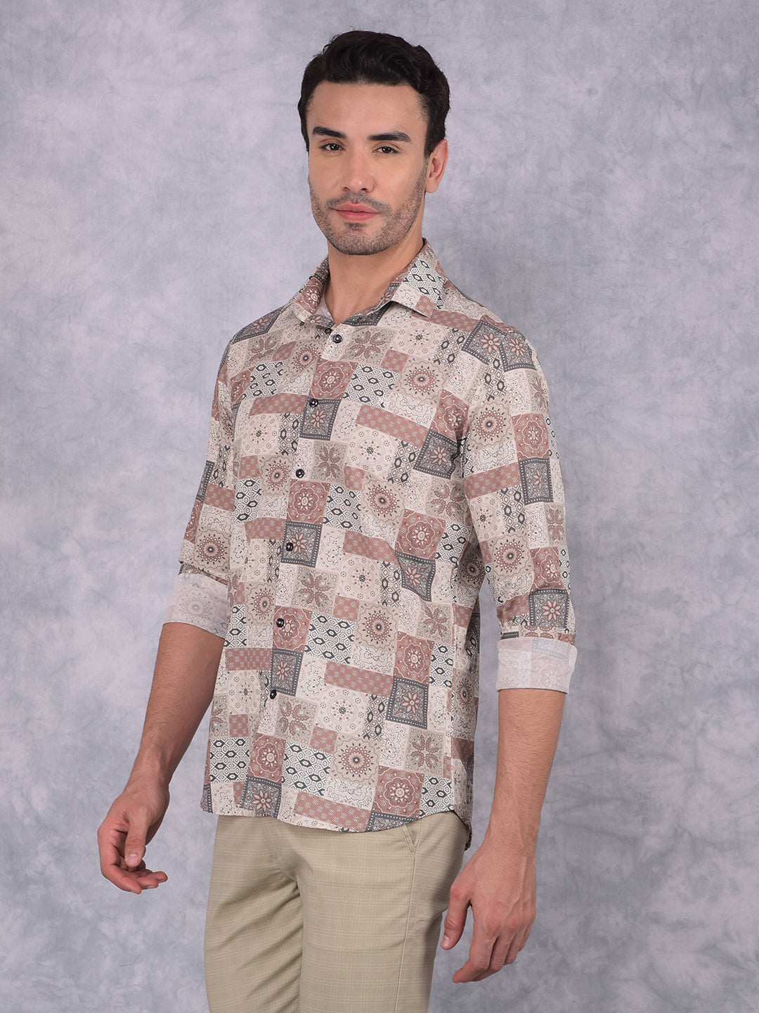 Multi-Color Printed Shirt-Men Shirts-Crimsoune Club